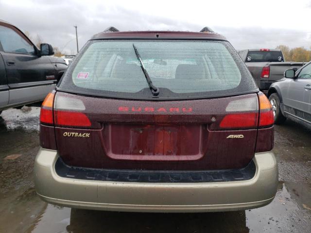 4S3BH6650Y7661604 - 2000 SUBARU LEGACY OUT MAROON photo 6