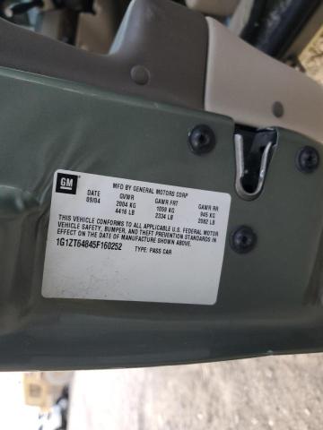 1G1ZT64845F160252 - 2005 CHEVROLET MALIBU MAX 绿色 照片 12