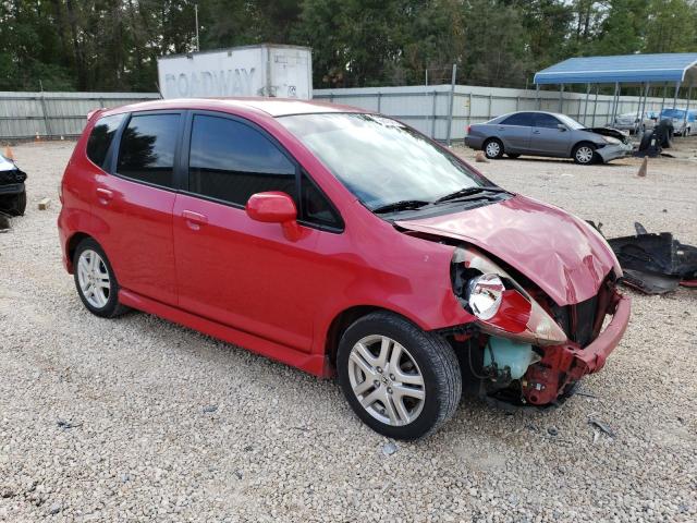 JHMGD38638S022098 - 2008 HONDA FIT SPORT RED photo 4