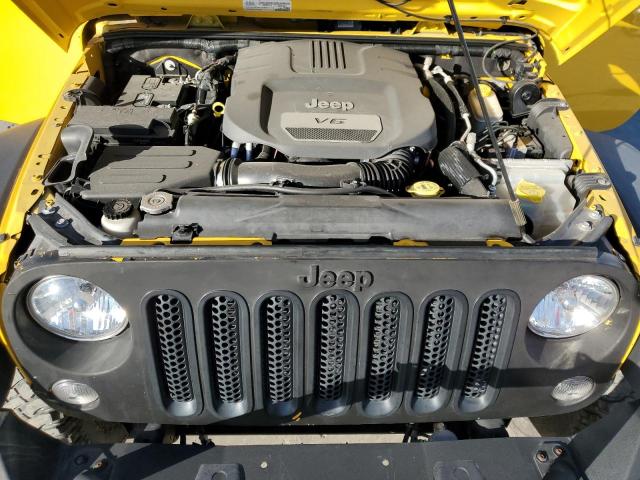 1C4AJWAG6FL702797 - 2015 JEEP WRANGLER S YELLOW photo 11