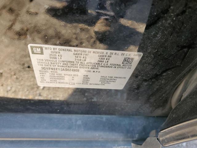 3GYFNEEY0AS624909 - 2010 CADILLAC SRX PERFOR შავი ფოტო 13