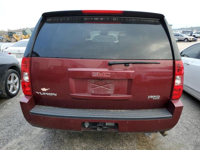 1GKFC13599R127843 - 2009 GMC YUKON HYBR MAROON photo 6