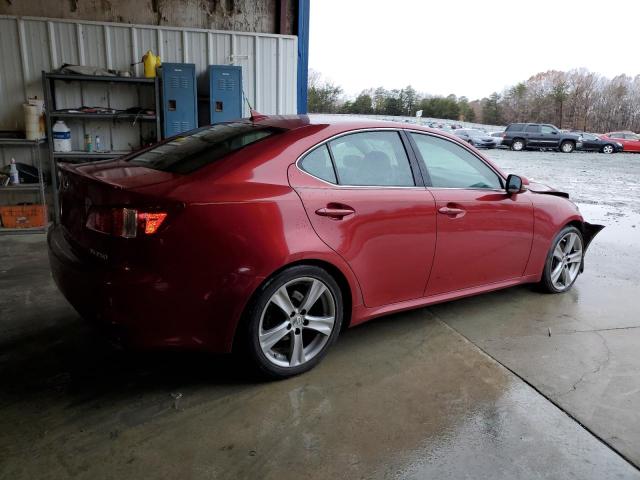 JTHBF5C23B5152019 - 2011 LEXUS IS 250 RED photo 3