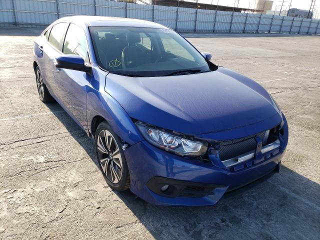 JHMFC1F76JX004427 - 2018 HONDA CIVIC EXL أزرق صورة 4