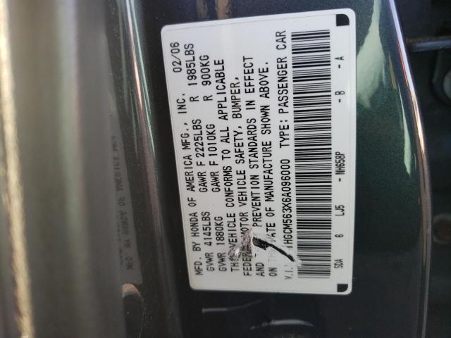 1HGCM563X6A096000 - 2006 HONDA ACCORD SE GRAY photo 12