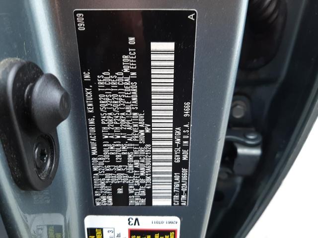 4T3BK11A69U021928 - 2009 TOYOTA VENZA TEAL photo 13