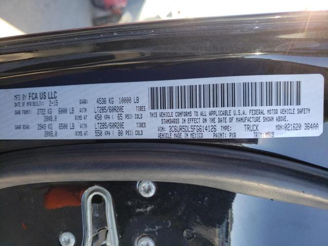 3C6UR5DL5FG614126 - 2015 RAM 2500 SLT BLACK photo 12