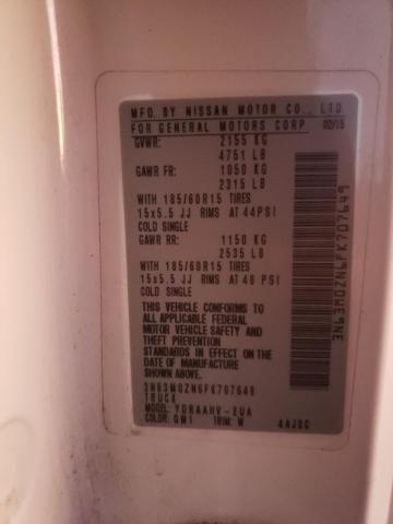 3N63M0ZN6FK707649 - 2015 CHEVROLET CITY EXPRE WHITE photo 13