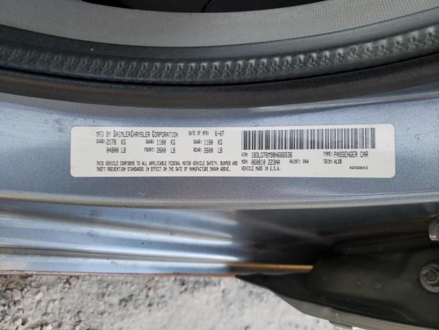 1B3LD76M98N666536 - 2008 DODGE AVENGER R/ GRAY photo 10