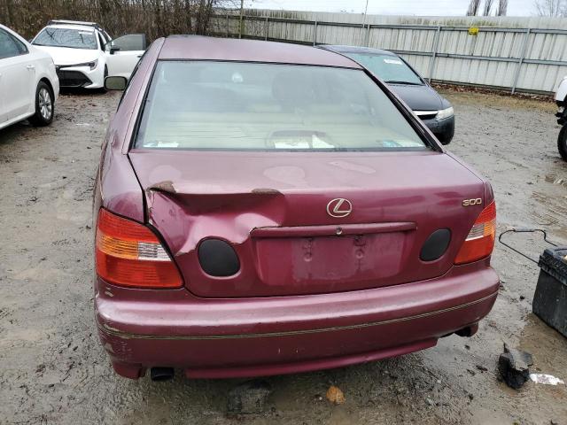 JT8BD68S2W0024653 - 1998 LEXUS GS 300 BURGUNDY photo 6