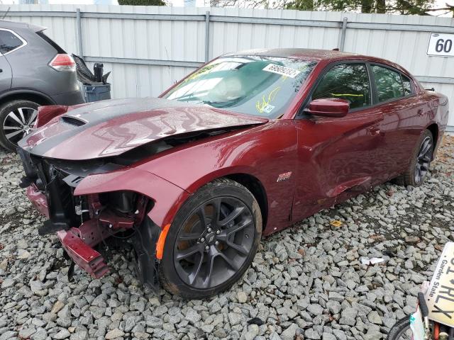 2C3CDXGJXNH211142 - 2022 DODGE CHARGER SC MAROON photo 1