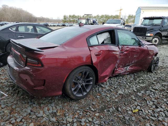 2C3CDXGJXNH211142 - 2022 DODGE CHARGER SC MAROON photo 3