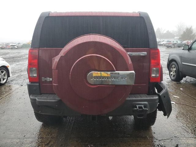 5GTDN13E578249429 - 2007 HUMMER H3 BURGUNDY photo 6