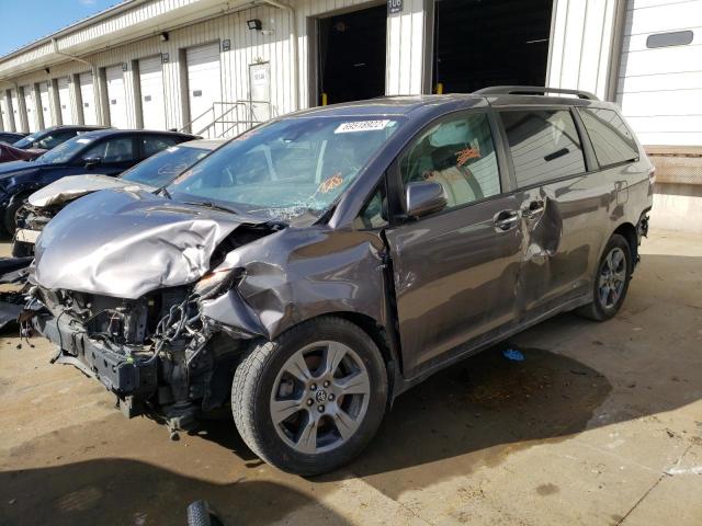 5TDEZ3DC9KS216589 - 2019 TOYOTA SIENNA SE GRAY photo 1