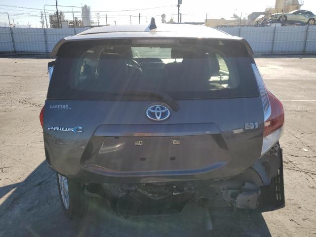 JTDKDTB32F1103557 - 2015 TOYOTA PRIUS C GRAY photo 6