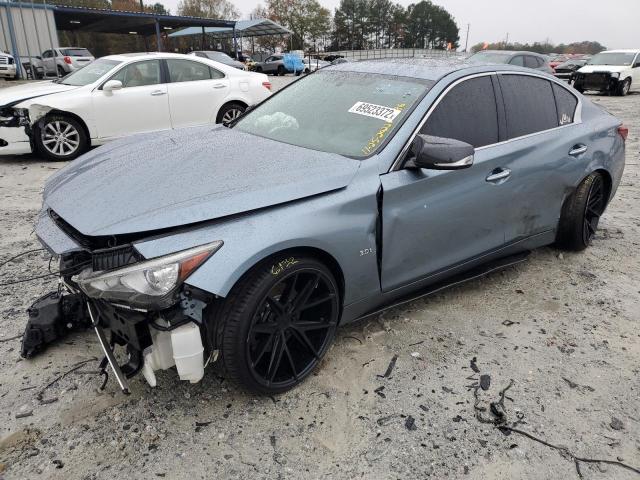 JN1EV7AR9JM440986 - 2018 INFINITI Q50 LUXE BLUE photo 1