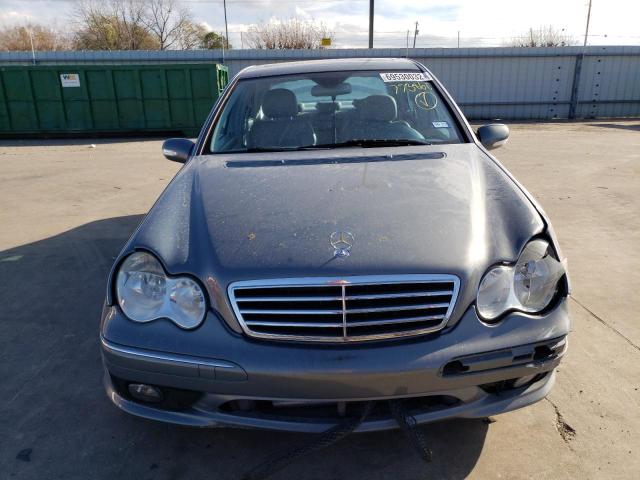 WDBRF52H86F773860 - 2006 MERCEDES-BENZ C230 GRAY photo 5