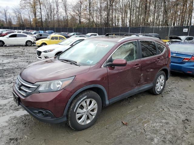 5J6RM4H71EL016289 - 2014 HONDA CR-V EXL BURGUNDY photo 1