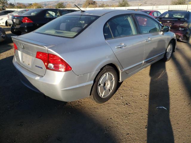 JHMFA36267S025502 - 2007 HONDA CIVIC HYBR SILVER photo 3