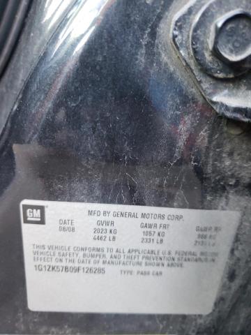 1G1ZK57B09F126285 - 2009 CHEVROLET MALIBU LTZ შავი ფოტო 13