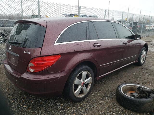 4JGCB65E37A050194 - 2007 MERCEDES-BENZ R 350 BURGUNDY photo 3