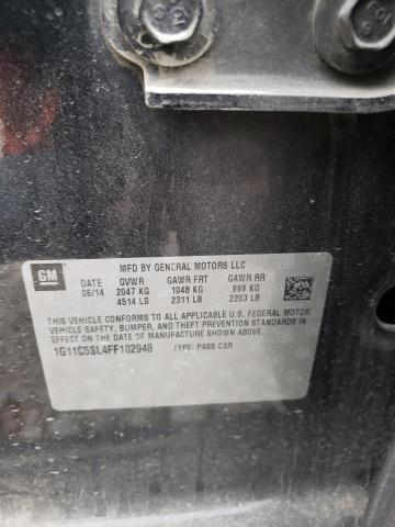 1G11C5SL4FF102948 - 2015 CHEVROLET MALIBU 1LT 黑色 照片 12