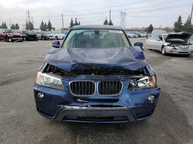 5UXWX9C52D0A11395 - 2013 BMW X3 XDRIVE2 BLUE photo 5