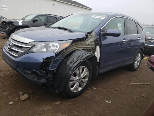 5J6RM4H90CL801434 - 2012 HONDA CR-V TOURI BLUE photo 1