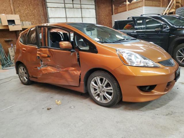 JHMGE88459S075170 - 2009 HONDA FIT SPORT ORANGE photo 4