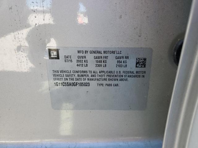 1G11C5SA0GF105023 - 2016 CHEVROLET MALIBU LIM 米色 照片 12