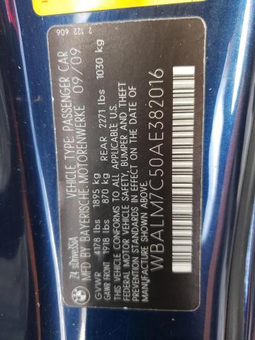 WBALM7C50AE382016 - 2010 BMW Z4 SDRIVE3 BLUE photo 12