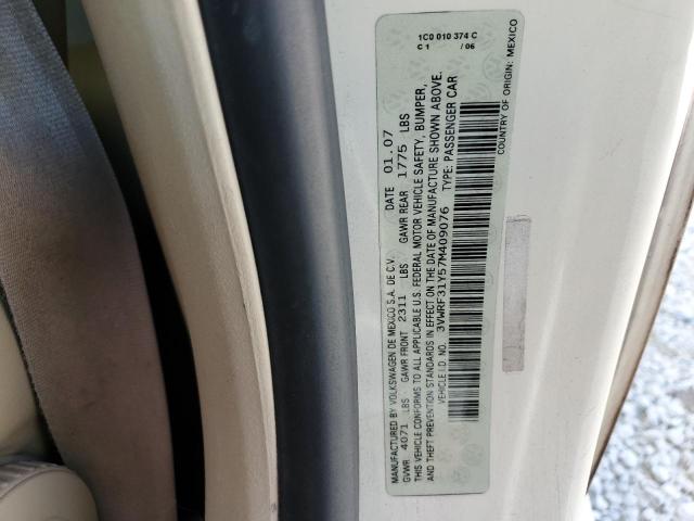 3VWRF31Y57M409076 - 2007 VOLKSWAGEN NEW BEETLE 奶油色 照片 13