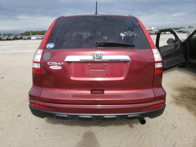 5J6RE3H76AL042310 - 2010 HONDA CR-V EXL MAROON photo 6