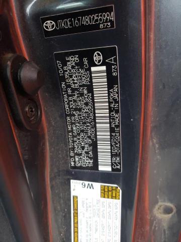 JTKDE167480255994 - 2008 TOYOTA SCION TC CHARCOAL photo 12