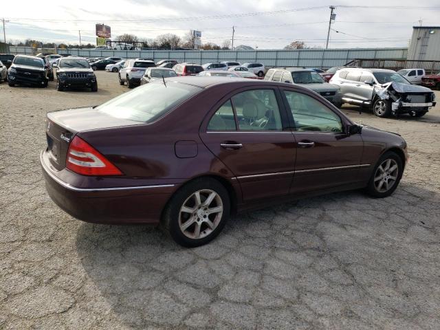 WDBRF92H47F882650 - 2007 MERCEDES-BENZ C 280 4MAT MAROON photo 3