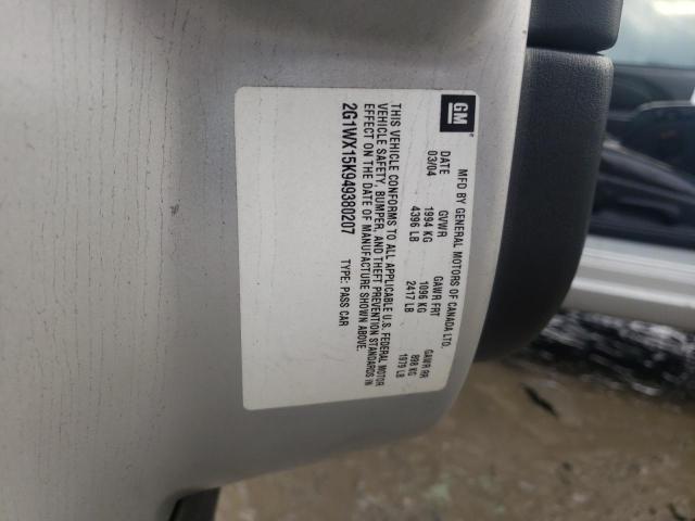 2G1WX15K949380207 - 2004 CHEVROLET MONTE CARL 银色 照片 12