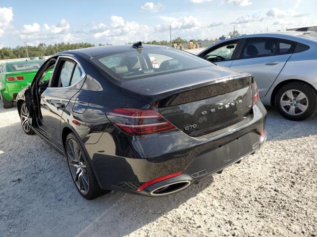 KMTG54TE4NU093895 - 2022 GENESIS G70 BASE BLACK photo 2