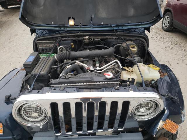 1J4FA44S35P307715 - 2005 JEEP WRANGLER / BLUE photo 12