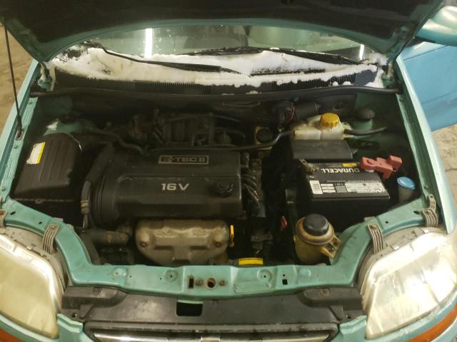 KL1TD62675B352064 - 2005 CHEVROLET AVEO BASE TEAL photo 11