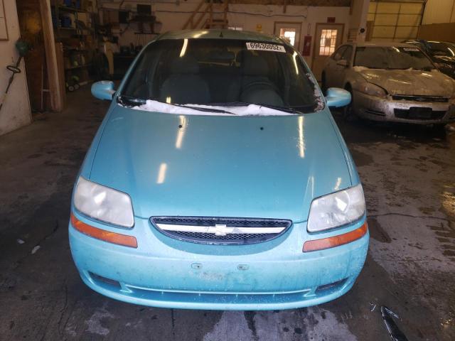 KL1TD62675B352064 - 2005 CHEVROLET AVEO BASE TEAL photo 5