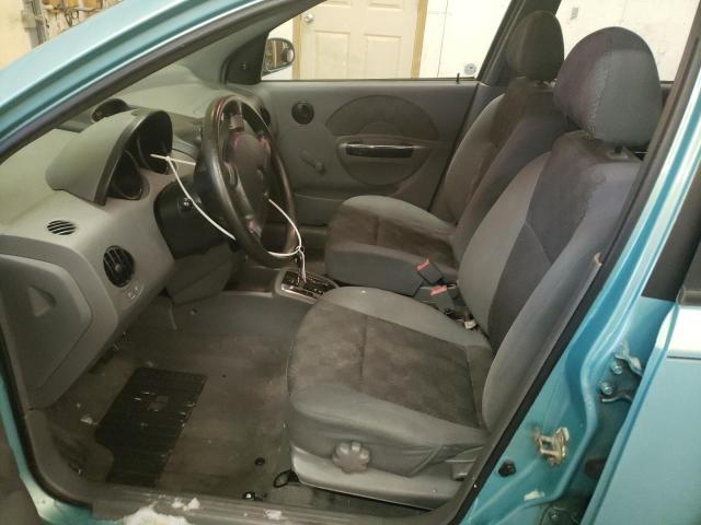 KL1TD62675B352064 - 2005 CHEVROLET AVEO BASE TEAL photo 7