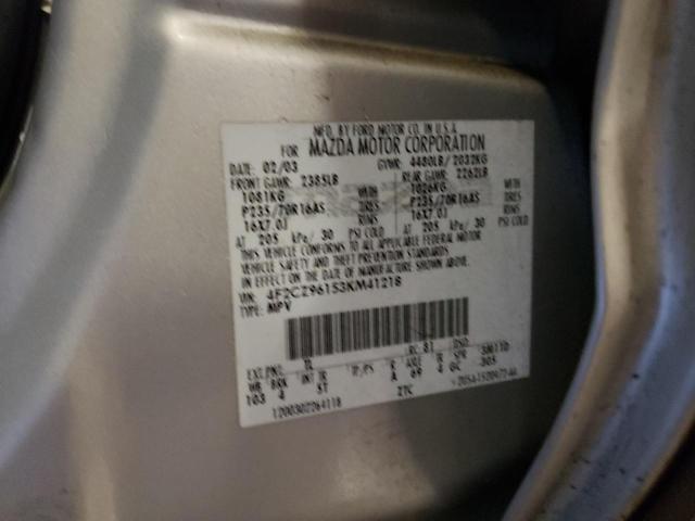 4F2CZ96153KM41218 - 2003 MAZDA TRIBUTE ES 银色 照片 13