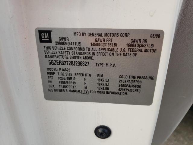 5GZER33728J296827 - 2008 SATURN OUTLOOK XR WHITE photo 13