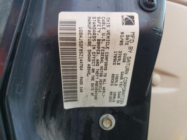 1G8AJ52F85Z144764 - 2005 SATURN ION LEVEL შავი ფოტო 12