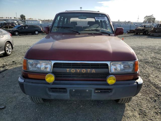 JT3FJ80W4M0018389 - 1991 TOYOTA LAND CRUIS BURGUNDY photo 5