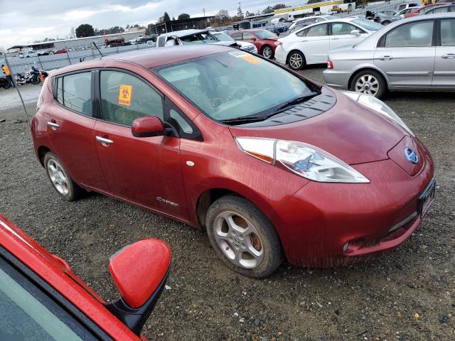 JN1AZ0CP7CT016091 - 2012 NISSAN LEAF SV RED photo 4