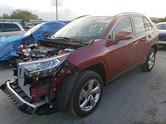 JTMB6RFV5MD042077 - 2021 TOYOTA RAV4 XLE P RED photo 1