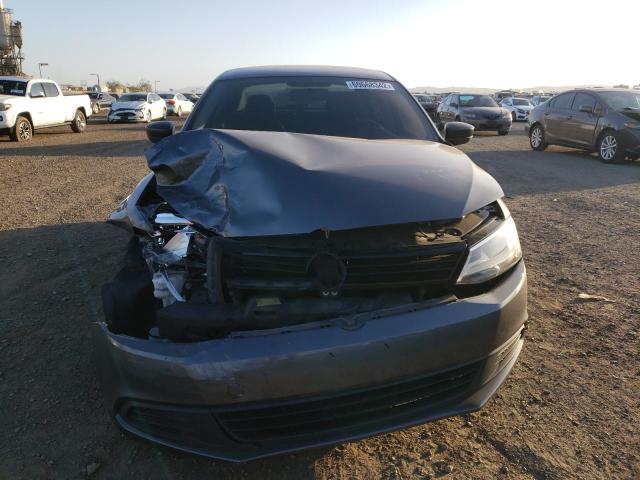 3VW2K7AJ2DM430356 - 2013 VOLKSWAGEN JETTA BASE GRAY photo 5