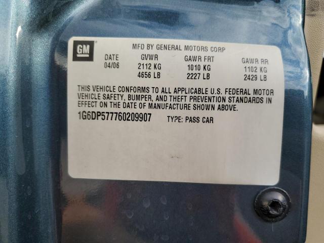 1G6DP577760209907 - 2006 CADILLAC CTS HI FEA GRAY photo 12