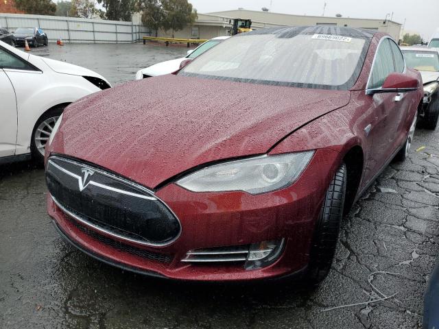 5YJSA1DN7CFS00333 - 2012 TESLA MODEL S Burdeos foto 1